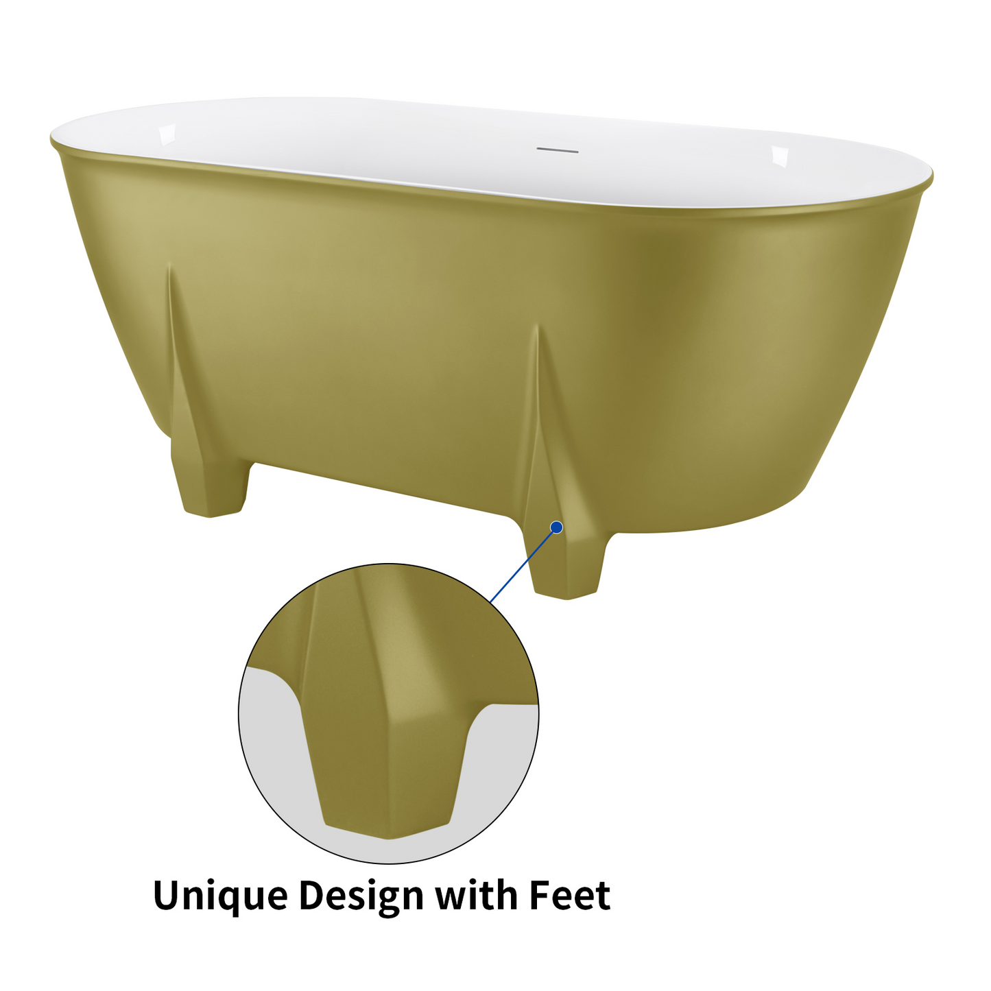 59" Acrylic Bathtub YBALBT60572