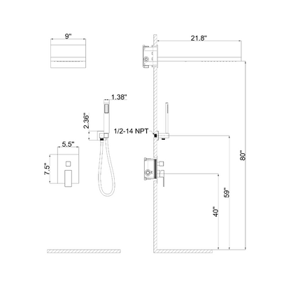 Shower set YBLY711GC