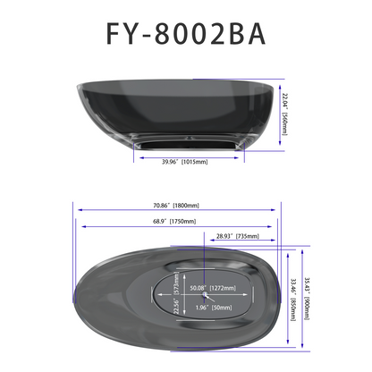 71“ Stone Resin Tub YBAFBT8002