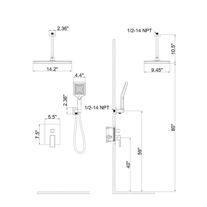 Shower set YBLY709XB