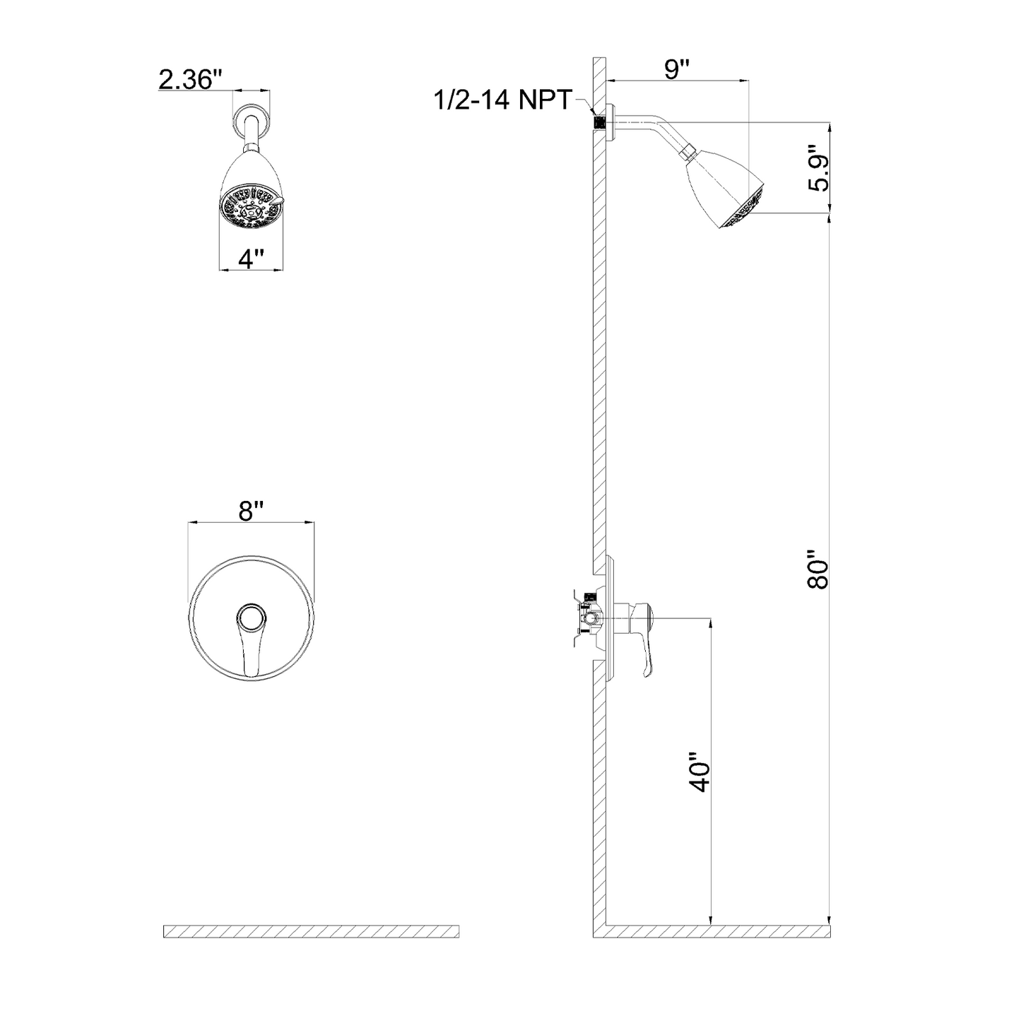 Shower set YBLY704HA