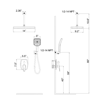 Shower set YBLY707XB