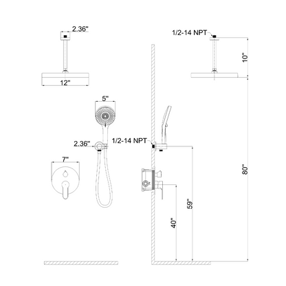 Shower set YBLY702XB