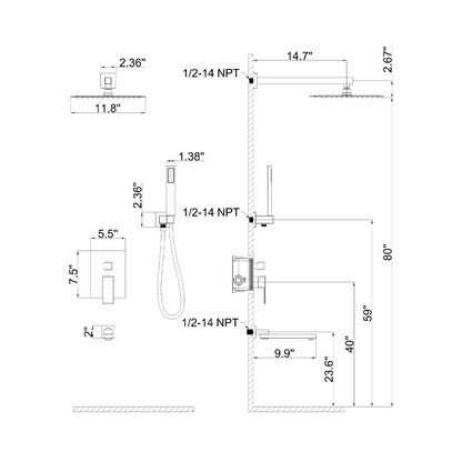 Shower set YBLY712HC