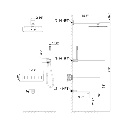 Shower set YBLY713HC-12