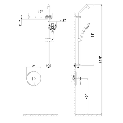 Shower set YBLY714A2