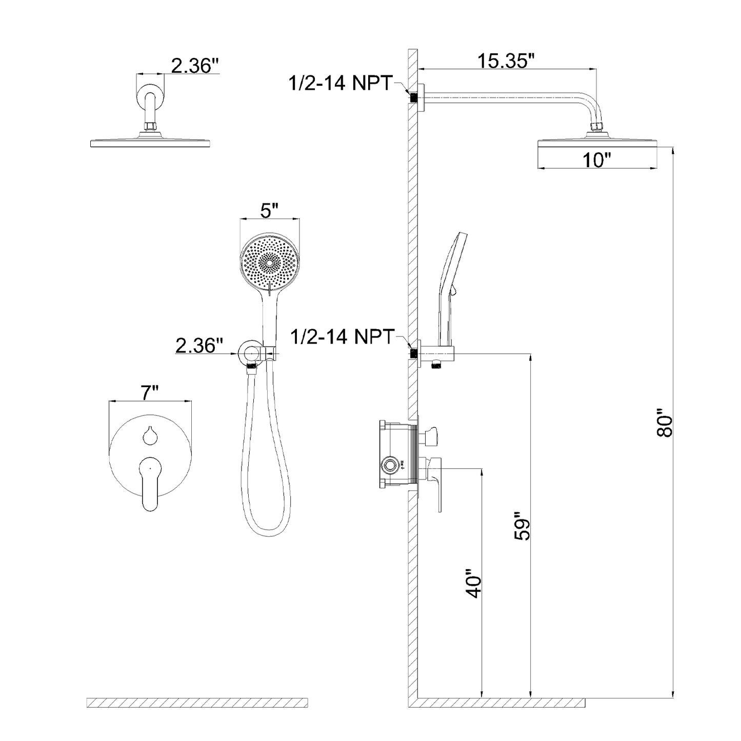 Shower set YBLY701HB