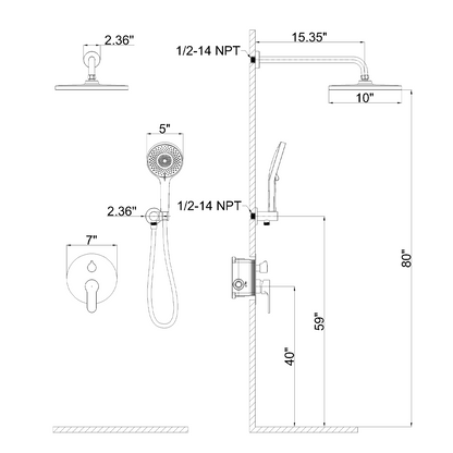 Shower set YBLY701HB