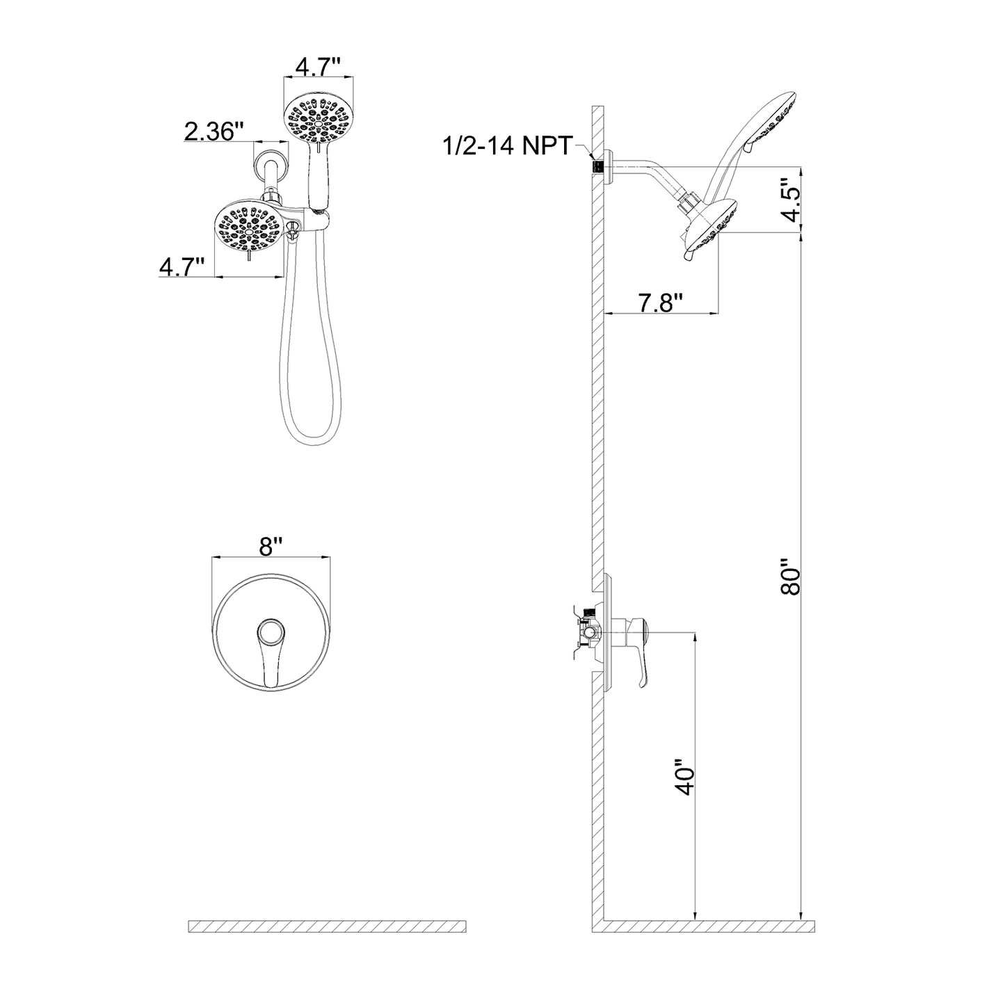 Shower set YBLY703HB