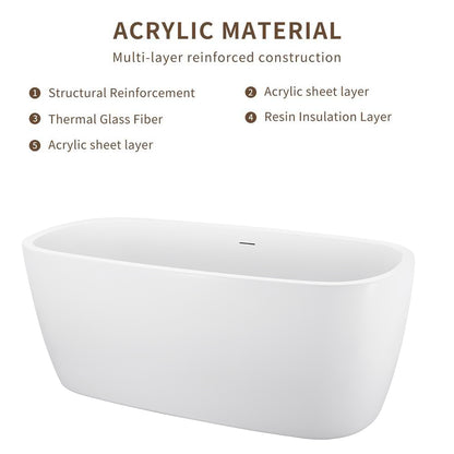 59" Acrylic Bathtub 43572